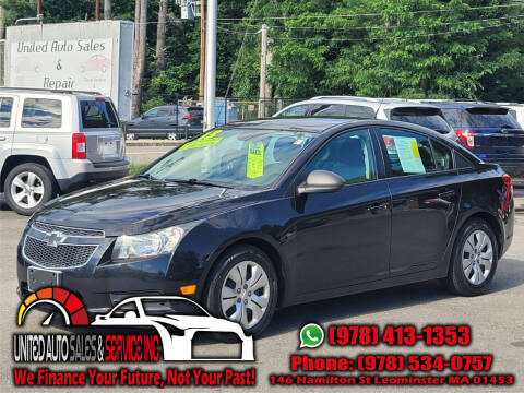 2013 Chevrolet Cruze for sale at United Auto Sales & Service Inc in Leominster MA