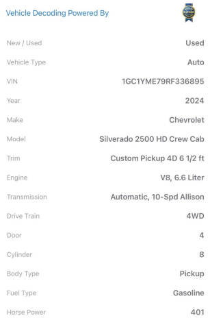 2024 Chevrolet Silverado 2500HD