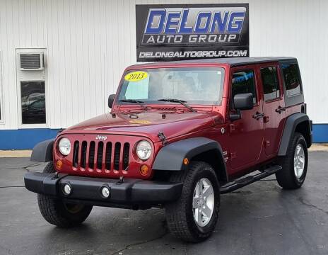 2013 Jeep Wrangler Unlimited for sale at DeLong Auto Group in Tipton IN