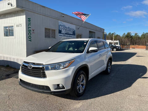 2016 Toyota Highlander for sale at Mountain Motors LLC in Spartanburg SC
