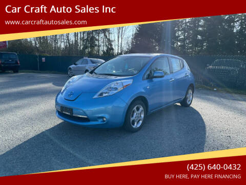 2012 Nissan LEAF for sale at Car Craft Auto Sales Inc in Lynnwood WA