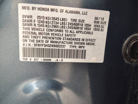 2019 Honda Pilot EX-L