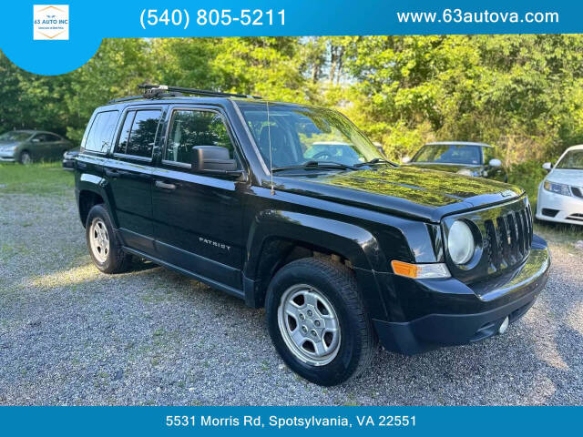 2012 Jeep Patriot for sale at 63 Auto Inc in Spotsylvania, VA