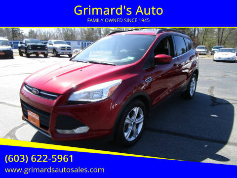 2014 Ford Escape for sale at Grimard's Auto in Hooksett NH