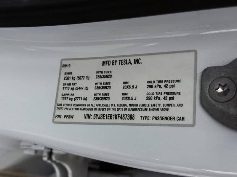 2019 Tesla Model 3 Long Range