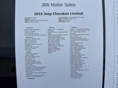2016 Jeep Cherokee Limited