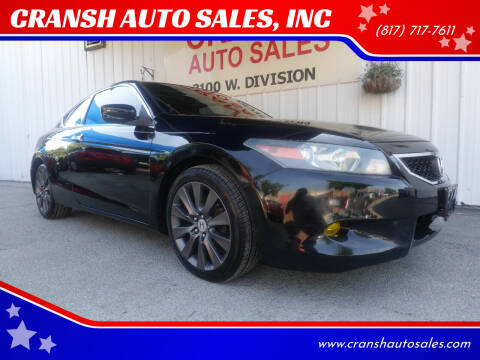 2008 Honda Accord for sale at CRANSH AUTO SALES, INC in Arlington TX