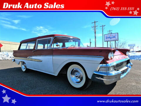 1958 Ford Ranch Wagon for sale at Druk Auto Sales in Ramsey MN