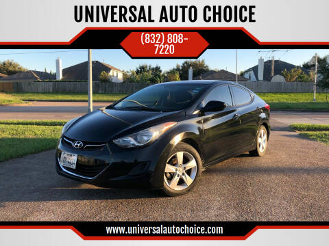 2013 Hyundai Elantra for sale at UNIVERSAL AUTO CHOICE in Houston TX