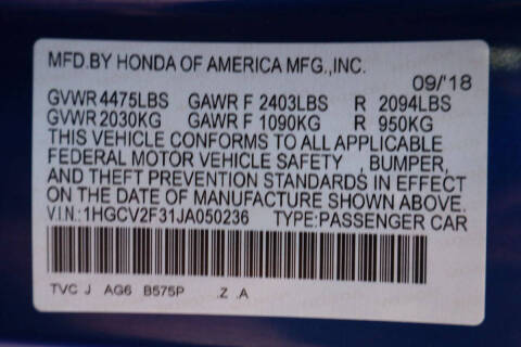 2018 Honda Accord Sport