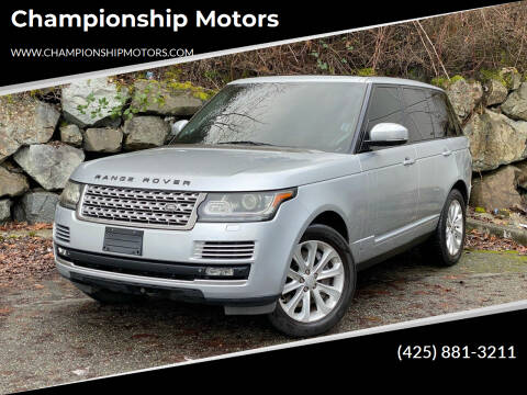 2013 Land Rover Range Rover for sale at Championship Motors in Redmond WA
