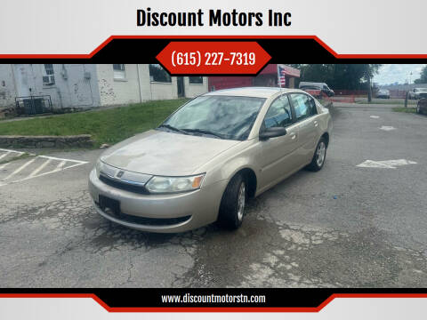 2004 Saturn Ion for sale at Discount Motors Inc in Nashville TN