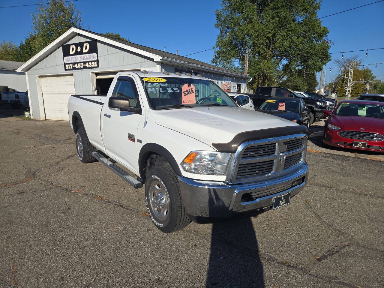White 2012 Ram 2500 SLT 4x4 SLT 2dr Regular Cab 8 ft. LB Pickup 2