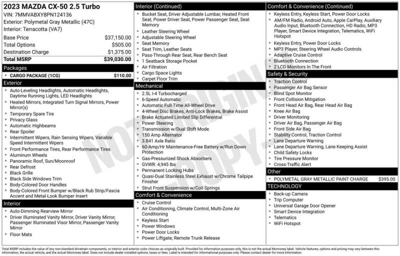 2023 Mazda CX-50 2.5 Turbo