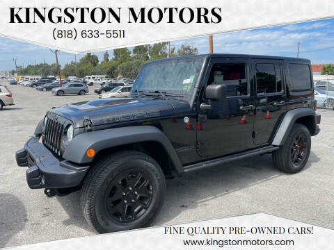 2013 Jeep Wrangler Unlimited for sale at Kingston Motors, Inc. in Woodland Hills CA