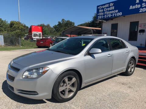 2011 Chevrolet Malibu for sale at P & A AUTO SALES in Houston TX