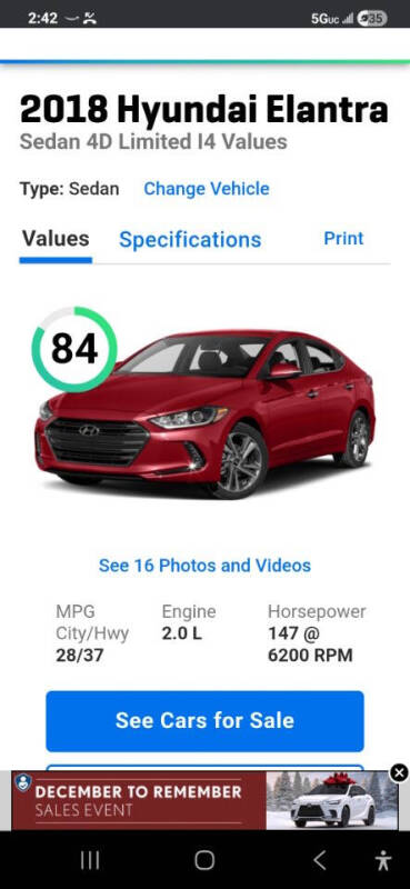 2018 Hyundai Elantra Limited