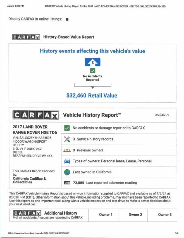 2017 Land Rover Range Rover HSE Td6