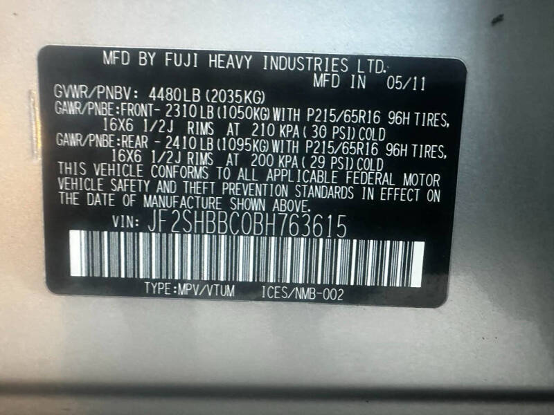 2011 Subaru Forester 2.5X