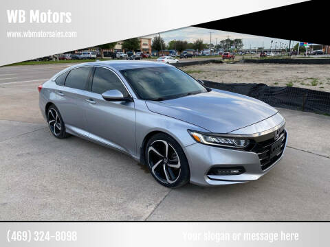 2019 Honda Accord for sale at WB Motors in Lewisville TX