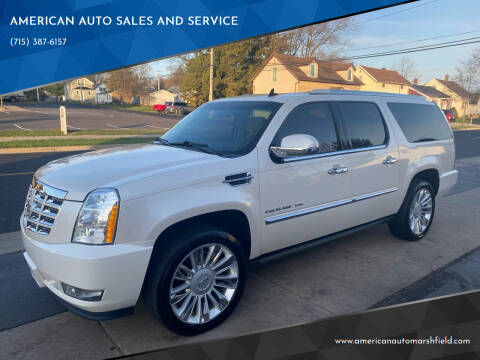 2012 Cadillac Escalade ESV for sale at AMERICAN AUTO SALES AND SERVICE in Marshfield WI