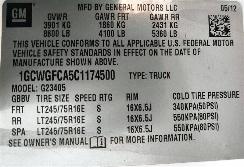 2012 Chevrolet Express 2500