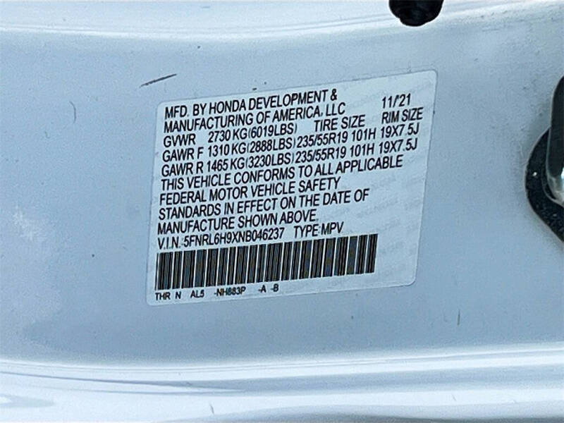 2022 Honda Odyssey Elite