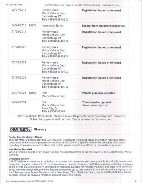 1985 Ford Mustang LX