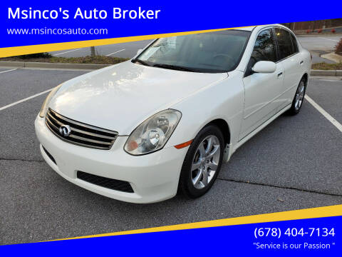 2006 Infiniti G35 for sale at Msinco's Auto Broker in Snellville GA