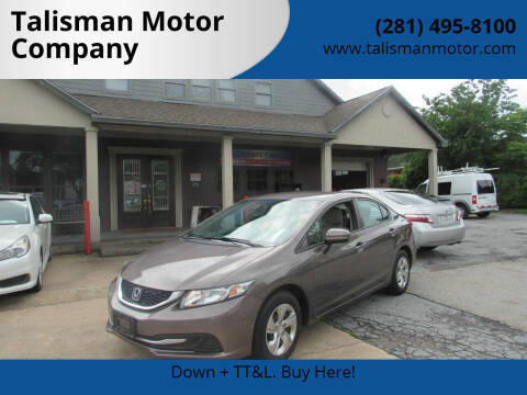 2015 Honda Civic for sale at Talisman Motor Company in Houston TX