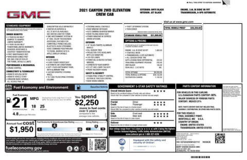 2021 GMC Canyon Elevation