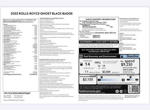 2022 Rolls-Royce Black Badge Ghost