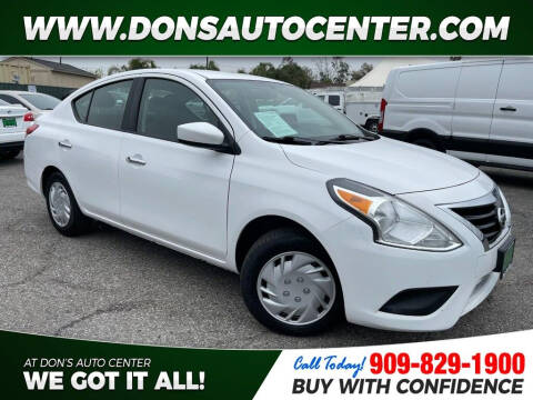 2018 Nissan Versa for sale at Dons Auto Center in Fontana CA
