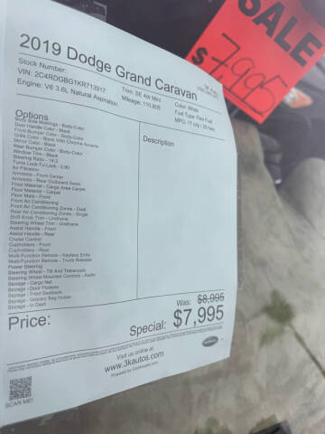 2019 Dodge Grand Caravan SE