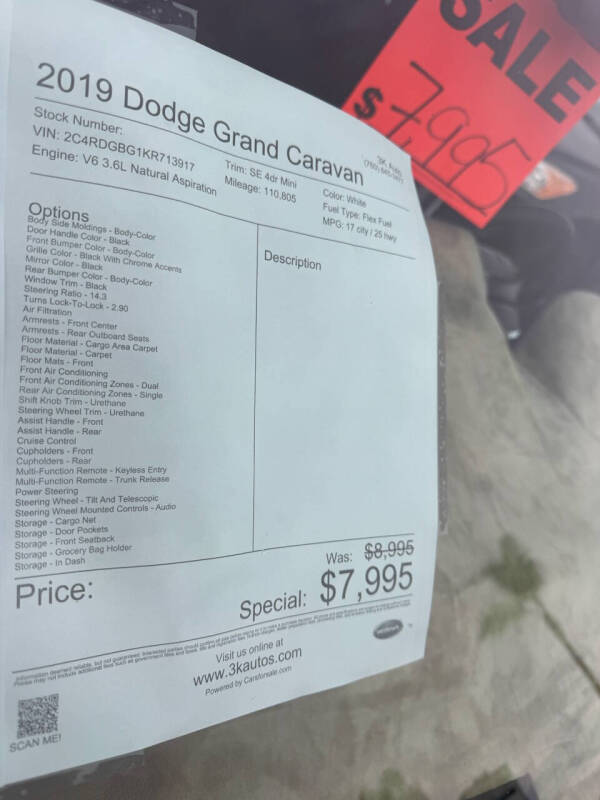 2019 Dodge Grand Caravan SE
