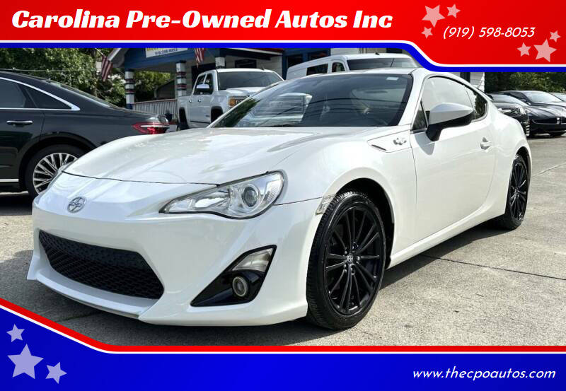 2013 Scion FR-S for sale at Carolina Pre-Owned Autos Inc in Durham NC