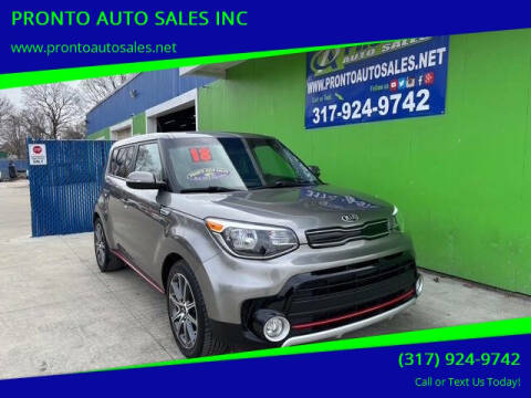 2018 Kia Soul for sale at PRONTO AUTO SALES INC in Indianapolis IN
