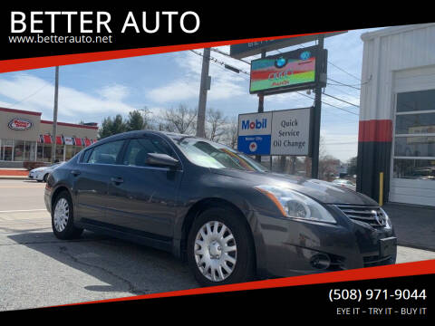2012 Nissan Altima for sale at BETTER AUTO in Attleboro MA