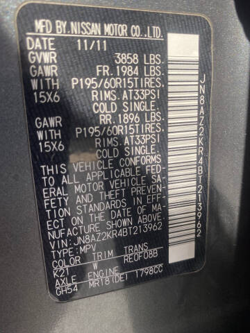 2011 Nissan cube 1.8 S