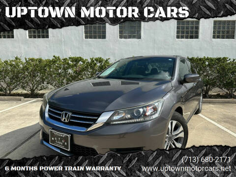 2013 Honda Accord for sale at UPTOWN MOTOR CARS in Houston TX