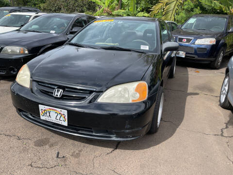 2002 Honda Civic for sale at PACIFIC ISLAND AUTO SALES in Wahiawa HI