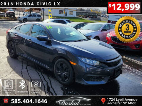 2016 Honda Civic for sale at Daskal Auto LLC in Rochester NY