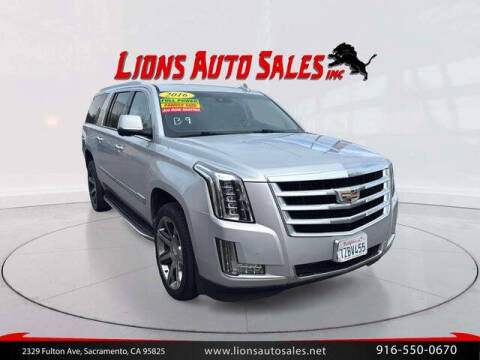 2016 Cadillac Escalade ESV for sale at LIONS AUTO SALES in Sacramento CA
