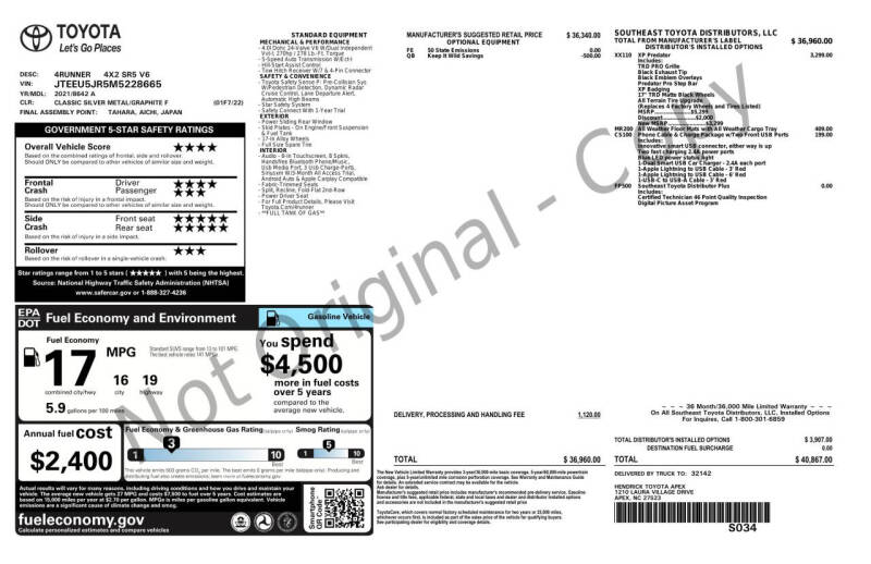 2021 Toyota 4Runner SR5