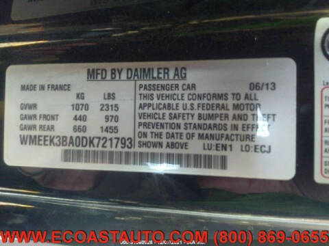 2013 Smart fortwo passion cabriolet