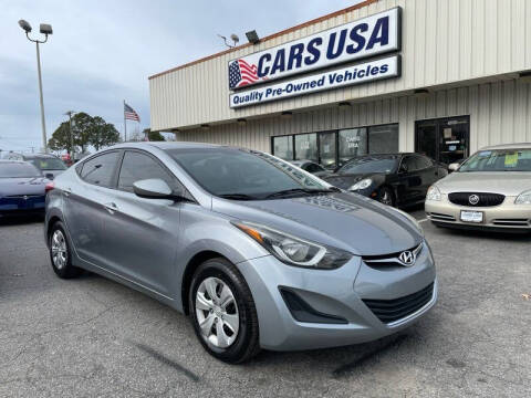 2016 Hyundai Elantra for sale at Cars USA in Virginia Beach VA