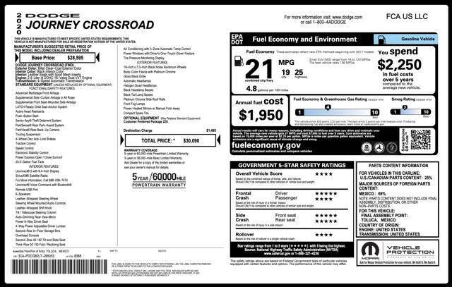 2020 Dodge Journey Crossroad