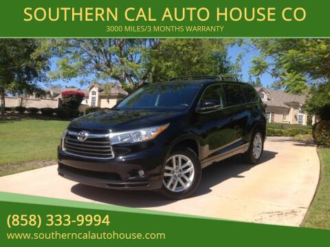 2015 Toyota Highlander for sale at SOUTHERN CAL AUTO HOUSE in San Diego CA