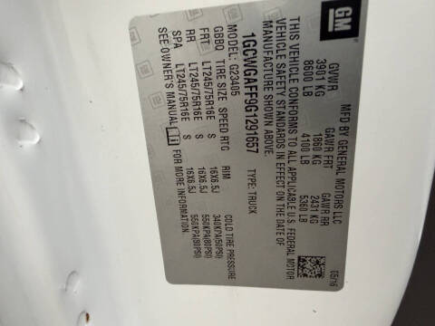 2016 Chevrolet Express 2500