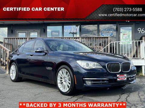 2013 BMW 7 Series for sale at CERTIFIED CAR CENTER in Fairfax VA